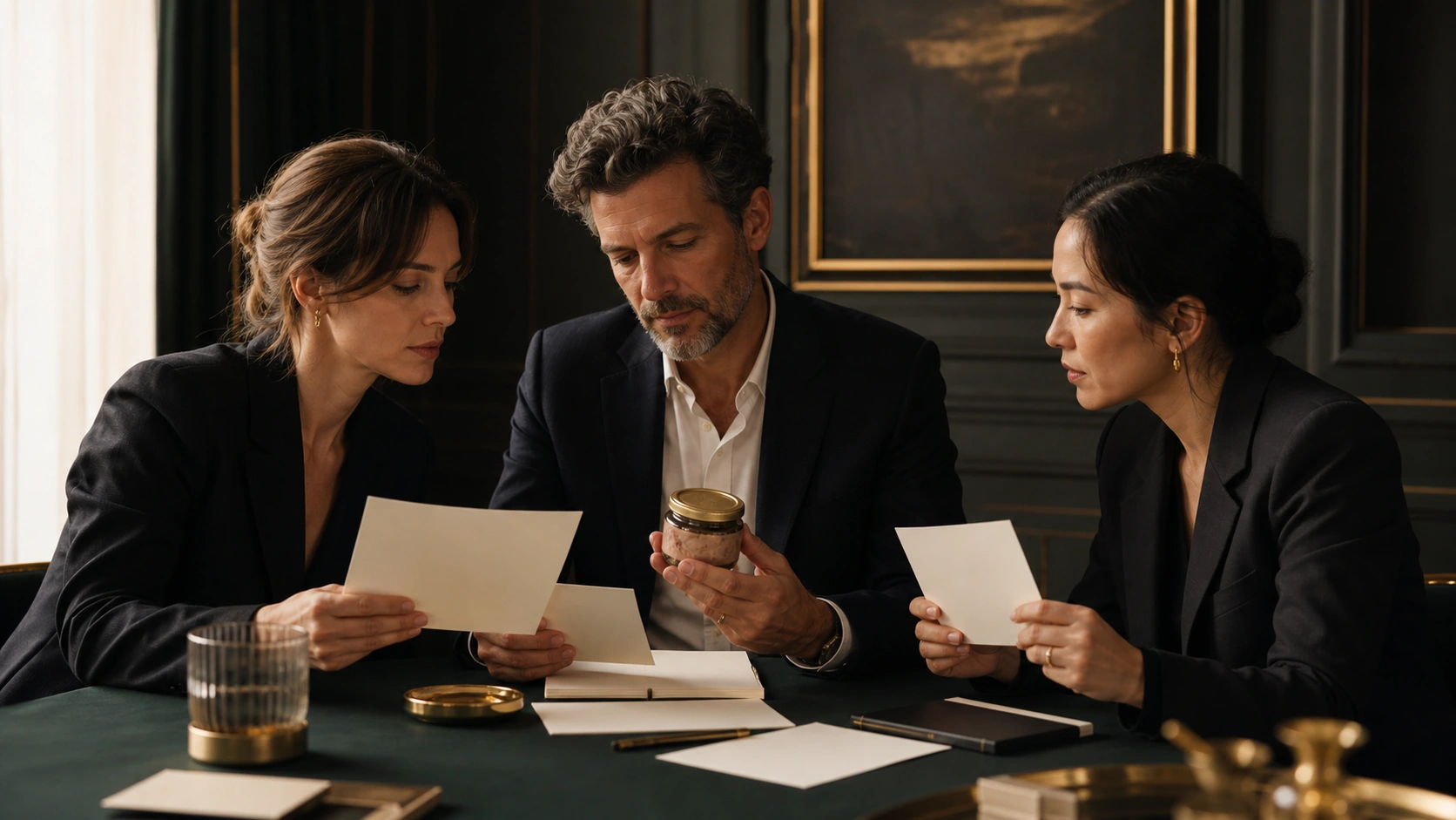 Equipo profesional revisando criterios de trabajo y documentación.