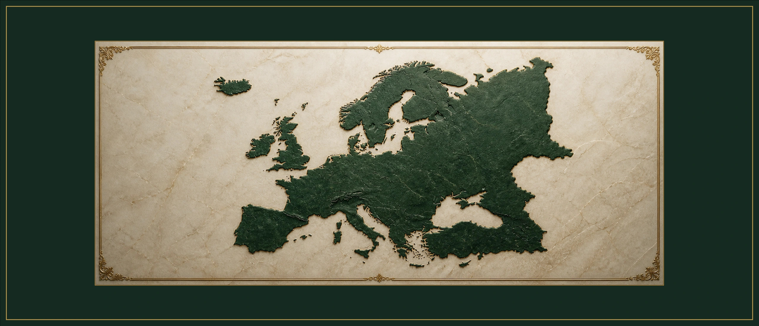 Mapa editorial de Europa sin rutas, sedes ni localizaciones atribuidas.